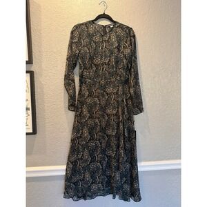 Tommy Hilfiger Paisley Print Long Sleeve Midi Dress Size 6